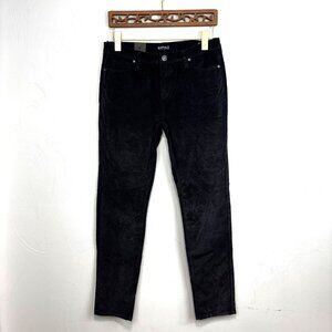New Buffalo David Bitton Supreme Mid-Rise Skinny Stretch Black Corduroy Jeans 28